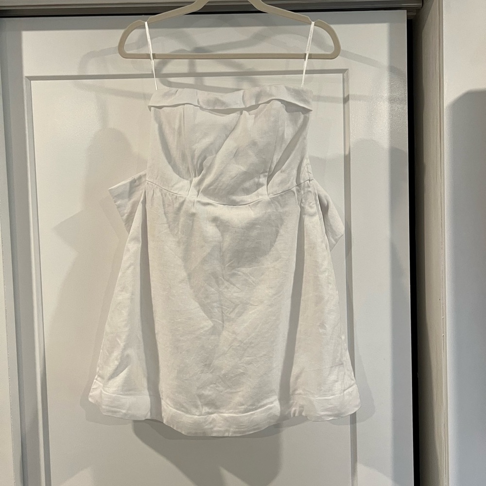 DISSH AISLE WHITE LINEN BACK BOW - Picture 4 of 4